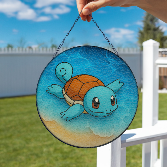 Adorable Turtle Stained Glass Suncatcher – Handmade Ocean Decor For Home & Garden - Image 2