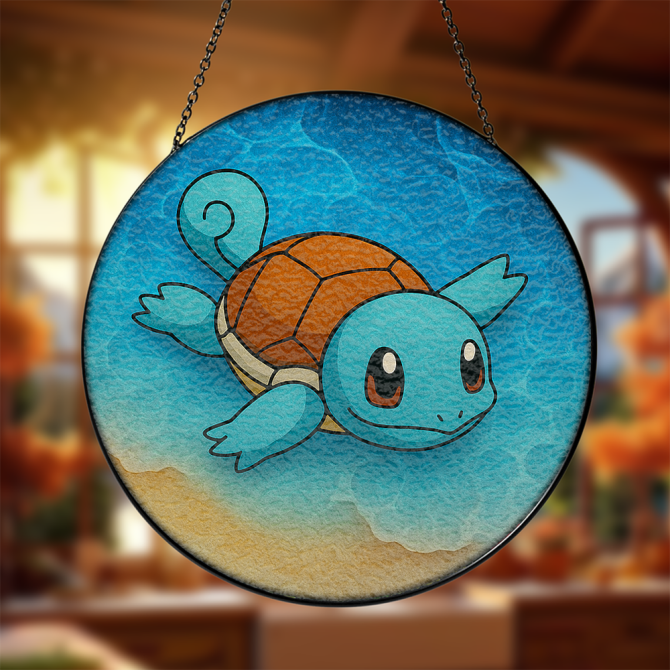 Adorable Turtle Stained Glass Suncatcher – Handmade Ocean Decor For Home & Garden
