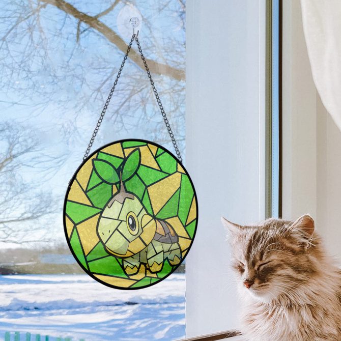 Stained Glass Style Green Turtle Suncatcher - Vibrant Window Decor For Nature Lovers - Image 4