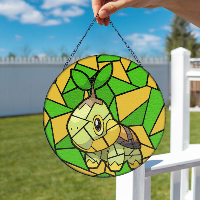 Stained Glass Style Green Turtle Suncatcher - Vibrant Window Decor For Nature Lovers - Image 2
