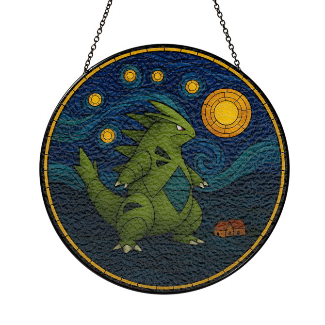 Starry Night Dragon Stained Glass Suncatcher - Unique Home Décor Gift - Image 3