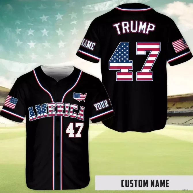 Donald Trump Usa Baseball Jersey - Patriotic Design