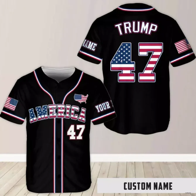 Donald Trump Usa Baseball Jersey - Patriotic Design - Image 2