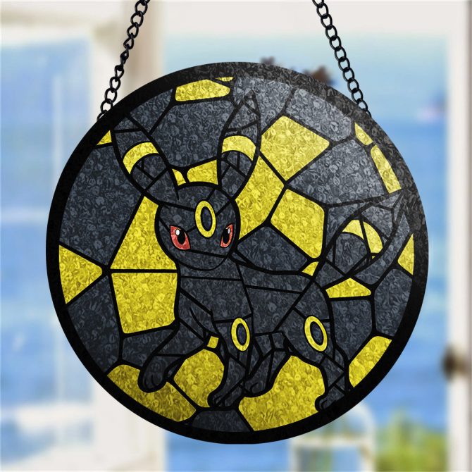 Stunning Stained Glass Inspired Pendant With Unique Yellow & Gray Geometric Design - Perfect For Home Decor - Image 3