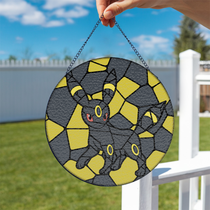 Stunning Stained Glass Inspired Pendant With Unique Yellow & Gray Geometric Design - Perfect For Home Decor - Image 5