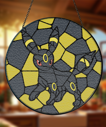 Stunning Stained Glass Inspired Pendant With Unique Yellow & Gray Geometric Design - Perfect For Home Decor