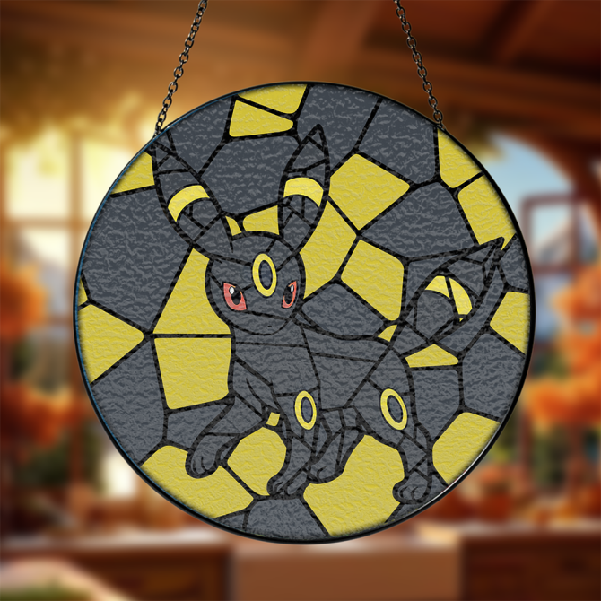 Stunning Stained Glass Inspired Pendant With Unique Yellow & Gray Geometric Design - Perfect For Home Decor