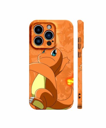 Pokémon Vibrant Orange Phone Case With Cute Fire Lizard Design – Durable Protection For Your Device