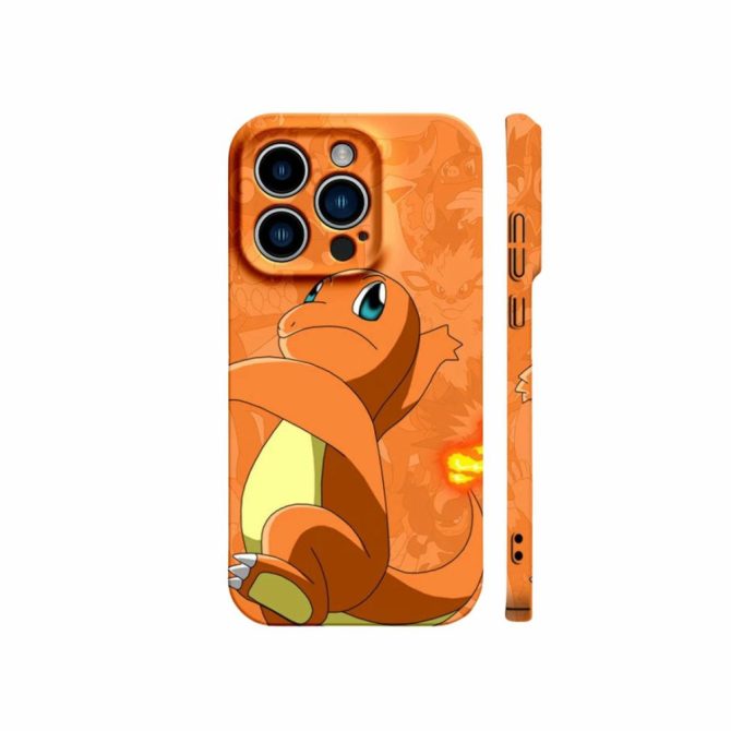 Pokémon Vibrant Orange Phone Case With Cute Fire Lizard Design – Durable Protection For Your Device