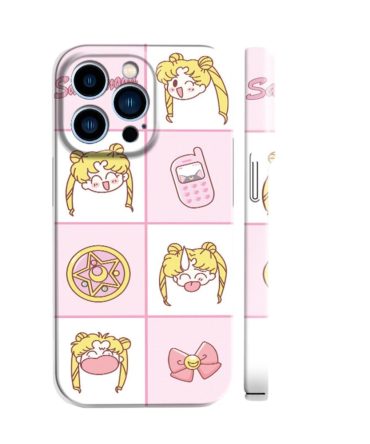 Charming Anime Girl Phone Case - Cute Pink Pastel Design For Iphone - Durable & Stylish Protection
