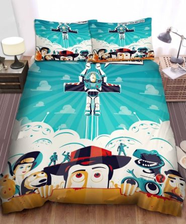 Cozy Cartoon Adventure Bedding Set For Kids - Vibrant Twin Duvet Cover With Pillowcases
