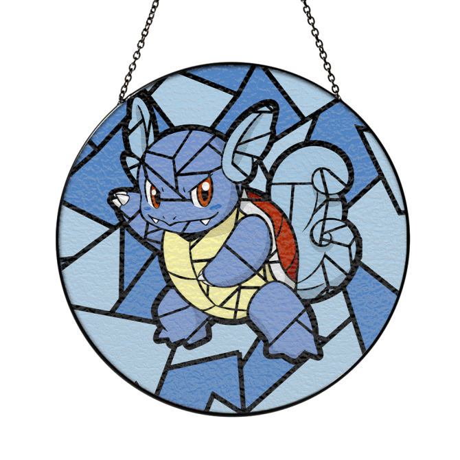 Stained Glass Style Blue Turtle Creature Sun Catcher - Unique Home Decor Gift - Image 5