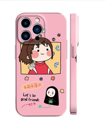 Adorable Pink Cartoon Character Phone Case – Cute & Fun Design For Iphone, Perfect Gift!