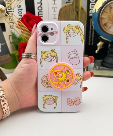 Stylish Anime-Inspired Iphone Case With Pop Grip - Perfect Gift For Fans
