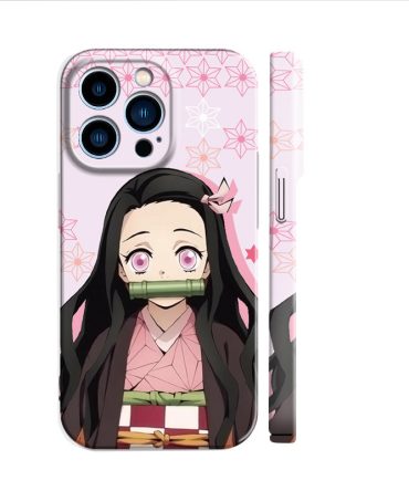 Anime-Inspired Pink Phone Case – Cute Nezuko Design, Shockproof & Stylish!