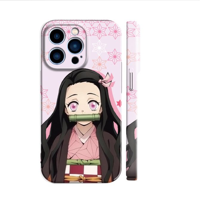 Anime-Inspired Pink Phone Case – Cute Nezuko Design, Shockproof & Stylish!