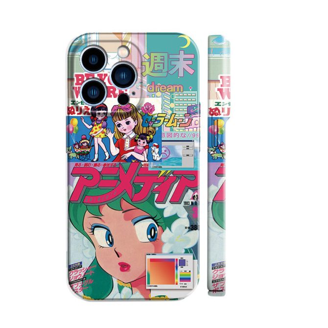 Retro Anime Magazine Iphone Case - Vibrant 80S Style, Perfect For Fans & Collectors