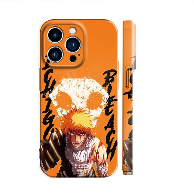 Iphone Case - Anime-Inspired Design, Shockproof, Vibrant Orange, Perfect Fit