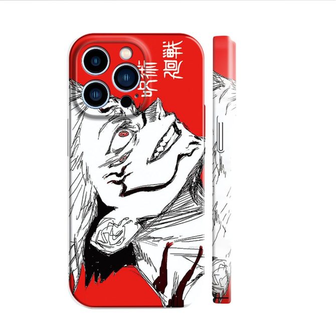 Anime Style Iphone Case - Vibrant Red & Black Design - Perfect Fit & Durable Protection