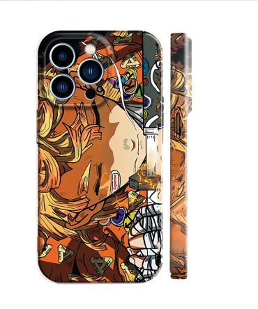 Anime-Inspired Iphone Case - Vibrant Art Design, Shockproof Protection For Stylish Fans