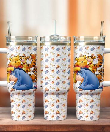 Disney Character Travel Mug With Handle & Straw – Insulated Tumbler For Hot & Cold Drinks