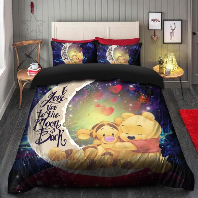 Cozy Cartoon Bedding Set - 'Love You To The Moon' Design, Comforter & Pillowcases For Kids - Image 2