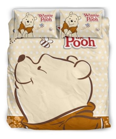 Cozy Winnie The Pooh Bedding Set - Twin Size Comforter & Pillowcases For Kids