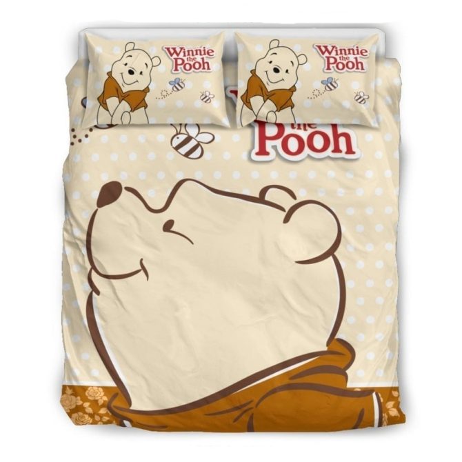Cozy Winnie The Pooh Bedding Set - Twin Size Comforter & Pillowcases For Kids