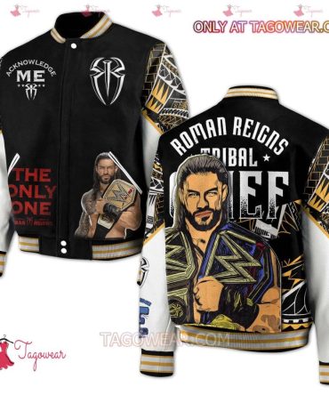 Roman Reigns Tribal Chief Varsity Jacket - Bold Graphic Design, Perfect For Wwe Fans - Shop Now!