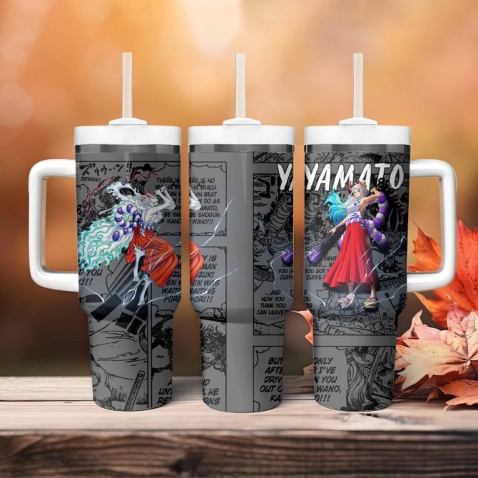 Anime Tumbler With Handle & Straw - Double Wall Insulated Travel Mug 20Oz
