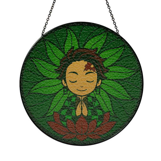 Zen Anime-Inspired Hanging Wall Art - Tranquil Meditative Design For Home Decor - Image 3