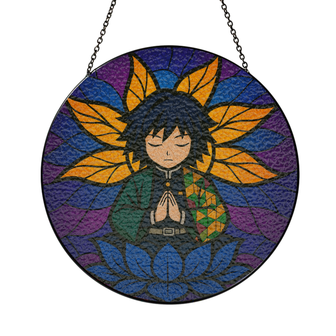 Vibrant Anime Stained Glass Sun Catcher - Unique Home Decor Gift - Image 3