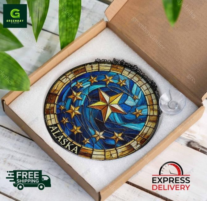 Stunning Alaska Star Stained Glass Panel - Free Shipping & Fast Delivery! - Image 5