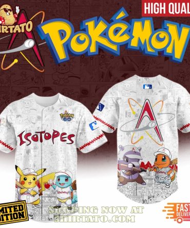 Limited Edition Pokémon Baseball Jersey - Pikachu & Friends Design , Fast Delivery