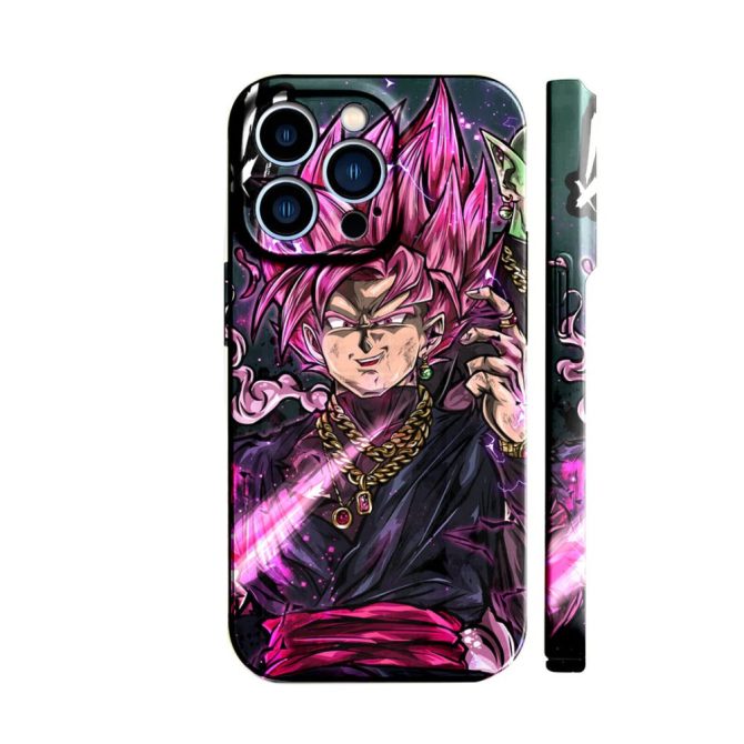 Anime Warrior Phone Case For Iphone 13 Pro Max - Vibrant Pink & Black Design