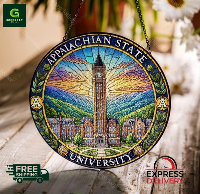 Appalachian State University Stained Glass Suncatcher - Free Shipping & Express Delivery