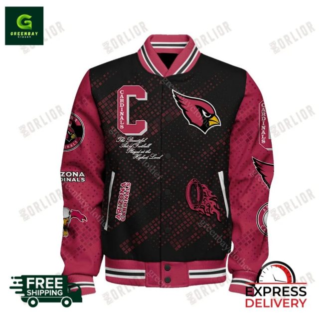 Arizona Cardinals Varsity Jacket - Stylish Football Fan Gear , Free Shipping! - Image 3