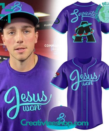 Limited Edition Purple 'Jesus Won' Tee & Jersey Set - Bold Style For Fans!