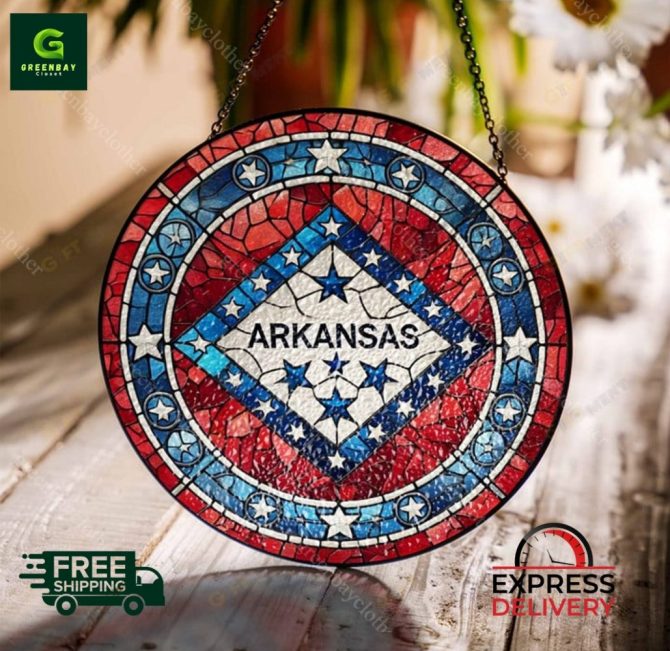 Stunning Arkansas Stained Glass Wall Art - Free Shipping & Express Delivery!