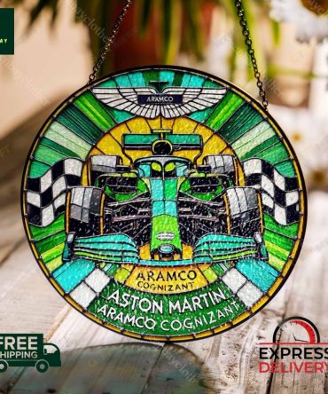 Stunning Aston Martin Racing Stained Glass Suncatcher – Free Shipping & Express Delivery