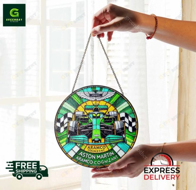 Stunning Aston Martin Racing Stained Glass Suncatcher – Free Shipping & Express Delivery - Image 2