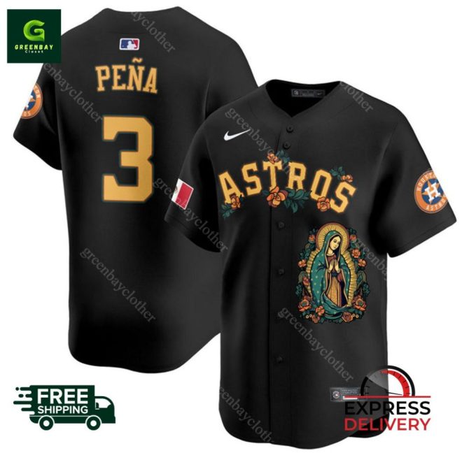 Limited Edition Astros Jersey - Peña #3 - Free & Fast Shipping!