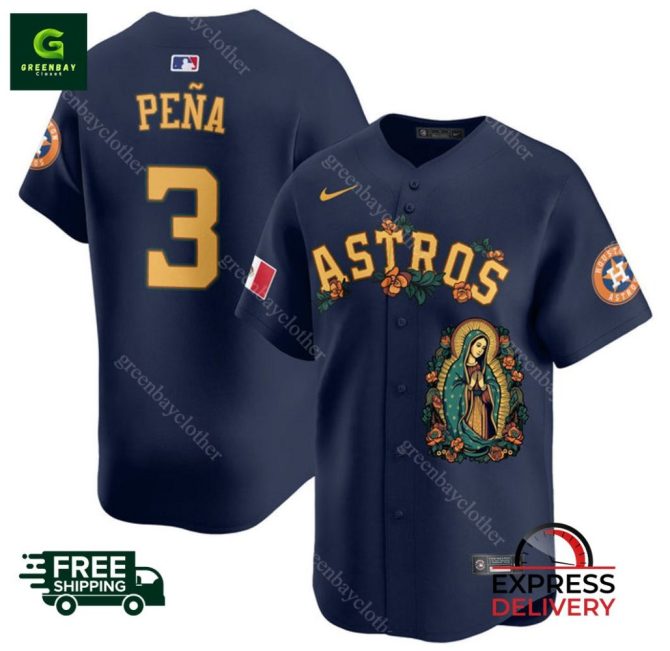 Astros Jersey Peña #3 – Limited Edition Design – Free Express Shipping!