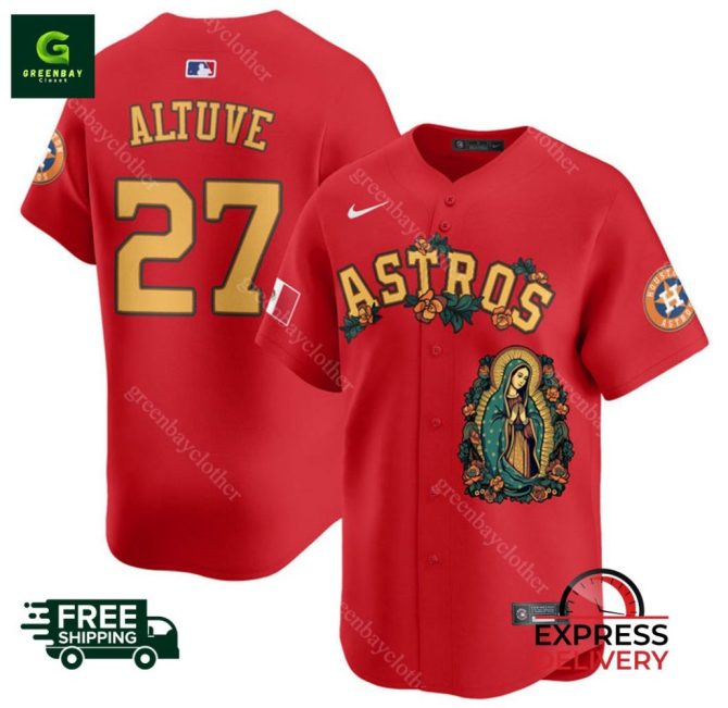 Astros Altuve #27 Jersey - Limited Edition Red - Free & Express Shipping!