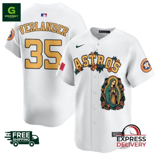 Astros Verlander #35 Jersey - Limited Edition, Free Shipping & Fast Delivery!