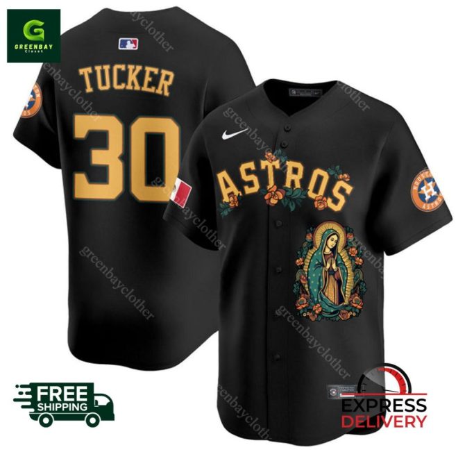 Astros Black Jersey - Tucker #30, Limited Edition, Free Shipping & Express Delivery!