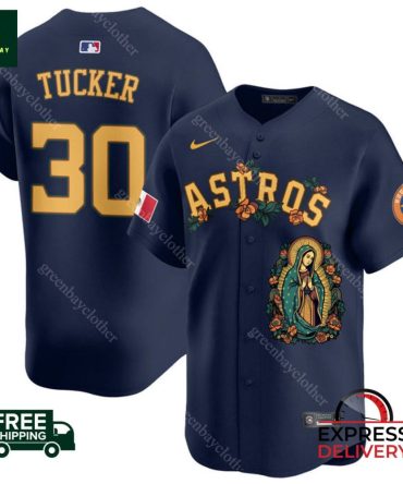 Astros Tucker #30 Jersey - Unique Floral Design, Free Shipping & Express Delivery
