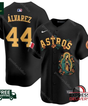 Limited Edition Astros Alvarez #44 Black Jersey - Free Shipping & Express Delivery!