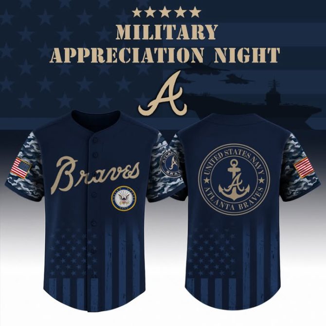 Limited Edition Braves Military Appreciation Jersey – Honor Our Heroes In Style!