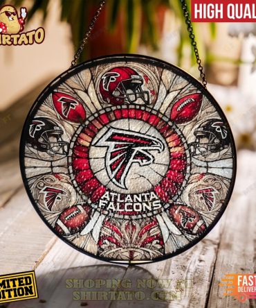 Limited Edition Atlanta Falcons Stained Glass Suncatcher – High Quality, Fast Delivery!